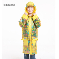 bearcat儿童雨衣 时尚带书包位学生雨衣