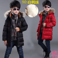 轻薄男童羽绒服中长款冬装2015新款韩版潮冬季中大童加厚儿童外套