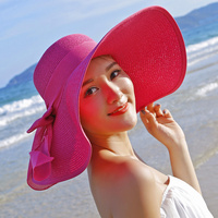 帽子女夏天潮防晒防紫外线可折叠大檐太阳沙滩海滩遮阳帽户外草帽