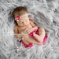 欧美新款儿童摄影道具 新生儿照相长毛毯 满月百天婴儿拍照造型垫
