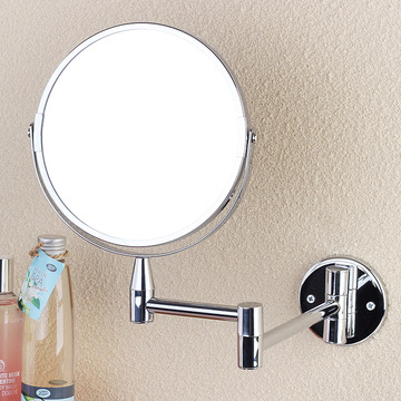 欧润哲 梳妆台双面壁挂镜子 伸缩卫生间卧室浴室平面放大化妆镜