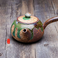【栖迟】日式手工粗陶茶具 唐羽茶壶 粗陶茶壶套装 整套茶具