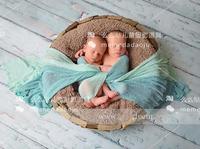 新生儿摄影裹布 满月百天双胞胎宝宝拍照弹力裹布 欧美正品裹布