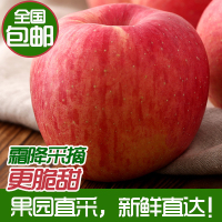 陕西苹果水果新鲜水果洛川红富士有机5斤80mm无农药批发全国包邮