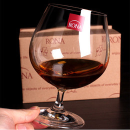促销捷克进口RONA无铅水晶洋酒杯子白兰地矮脚杯香槟杯套装 400ML