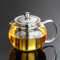 加厚耐热玻璃茶壶不锈钢内胆过滤茶滤耐高温泡茶壶水壶养生壶