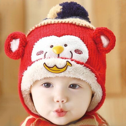 冬季韩版婴幼儿6-12个月婴儿帽子秋冬男0-1-2岁女宝宝儿童毛线帽3