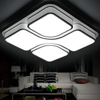 艺术LED铁艺吸顶灯具 现代简约遥控变色客厅灯卧室灯书房灯饰