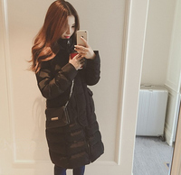 2015冬季新款韩版羽绒棉服中长款加厚修身显瘦连帽拉链保暖外套女