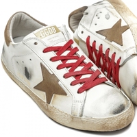 GGDB Golden Goose 代购 米色红鞋带做旧  男女鞋 super star A31