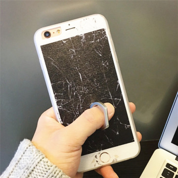 创碎屏恶搞苹果iphone6S指环扣手机壳苹果7plus软壳4.7寸se磨砂壳