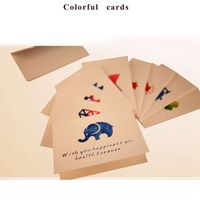 精美可爱 炫彩mini贺卡 迷你节日 派对通用卡 祝福卡片-9款