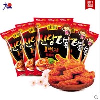 韩国进口零食品 九日牌辣炒年糕 休闲零食 香辣年糕条 110g*5