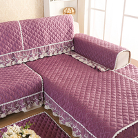 四季布艺毛绒纯色沙发垫欧式客厅组合套装坐垫皮简约现代实木垫子