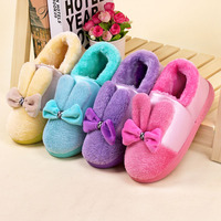 冬季棉鞋卡通兔子保暖棉鞋时尚棉拖鞋包跟女士月子鞋T15671