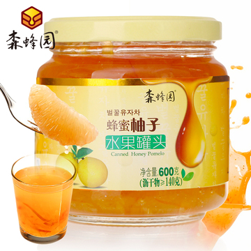 森蜂园蜂蜜蜜炼柚子茶 天然韩国引进 蜂蜜蜜炼柚子罐头600G