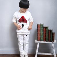 2-3-4-5-6周岁童装女童秋装套装2015新款两件套 韩版潮纯棉二件套