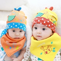 婴儿帽子秋冬0-3-6-12个月 宝宝帽子套头帽1新生儿胎帽小孩男女童
