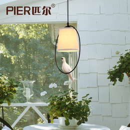 匹尔 美式乡村吊灯北欧创意个性吊灯铁艺过道楼道餐厅灯 小鸟吊灯
