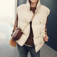 韩国东大门 2015冬装新款 加厚高领棉衣马甲女韩版无袖棉袄外套