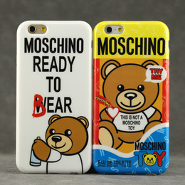 moschino小熊iphone6手机壳4.7硅胶保护套苹果6p可爱卡通防摔外壳