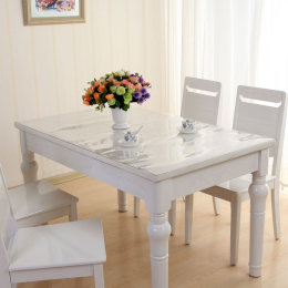 软质PVC软玻璃餐桌布防水防烫塑料台布桌垫茶几垫透明磨砂水晶板