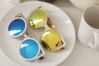 2014秋冬欧美大牌同款超质感金属镂空猫耳朵造型太阳眼镜墨镜