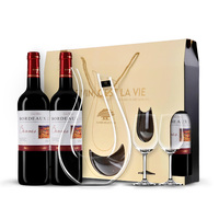 红酒礼盒 法国红酒 酒具套装 原瓶进口红酒 波尔多AOC干红葡萄