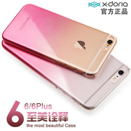 清仓美国道瑞x-doria6plus手机超薄透明壳苹果6s渐变粉保护壳