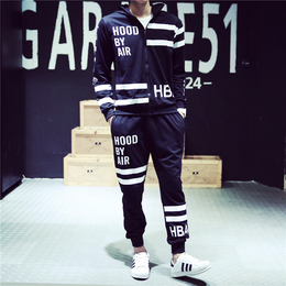 2015秋季新款青年男款日系嘻哈街头舞蹈卫衣长袖套装男士韩版休闲