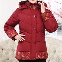 中老年女装秋冬装外套大码中年棉袄女短款冬季40-50岁妈妈装棉衣