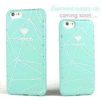 潮牌diamond iphone6手机壳 钻石 plus保护套 硅胶 情侣 蒂芙尼蓝