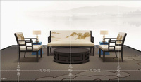 样板间新中式家具 定制别墅现代沙发客厅 古典现代中式厂家直销