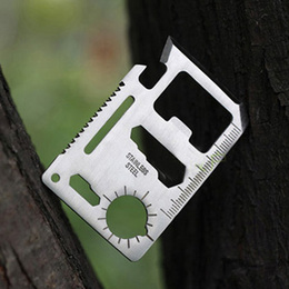 多功能不锈钢军刀卡 万能便携式救生卡户外野营工具卡卡片刀装备