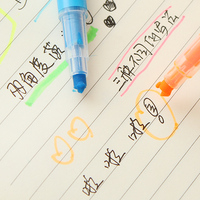 简爱萌物●韩版创意 多角度 彩色荧光笔 学生笔记学习重点记号笔