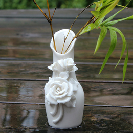 欧式陶瓷花瓶白瓷小巧花瓶创意小花瓶餐厅客厅餐桌温馨摆放