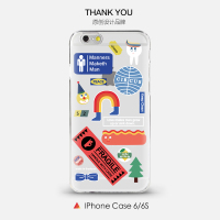 管阿姨韩国卡通旅行贴纸iPhone6s苹果6plus透明硅胶超薄手机壳