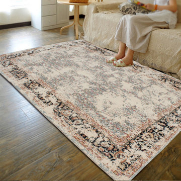 羊毛地毯  客厅地毯 卧室 地毯 尼罗河 柔软羊毛复古 美式地毯
