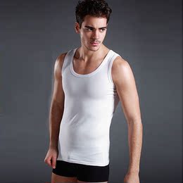 男士背心 棉质运动健身无袖紧身背心 夏季韩版马甲潮宽松打底汗衫