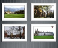 唯美为家装饰画简约有框画黑框建筑风景世界名校哈佛剑桥牛津大学