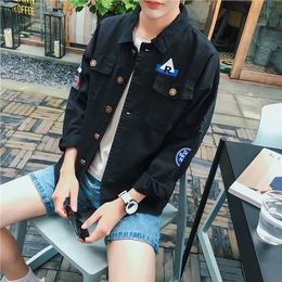 子俊2016秋装韩版棒球服男士印花外套日系复古修身夹克青年茄克衫