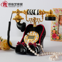新款仿古电话机固定座机家用个性高跟鞋时尚创意韩欧式复古电话机
