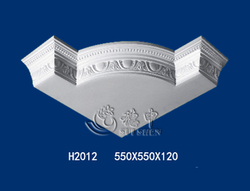 欧式环保石膏线条背景花角天花圆弧顶角线免费测量设计安装2012