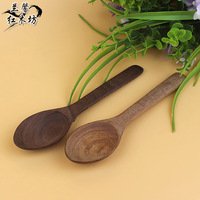 木勺子创意 日式木小勺子汤勺红木花梨木调羹 小木质勺子无漆无腊
