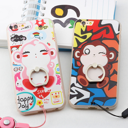 卡通萌猴iPhone6s手机壳 苹果6Plus硅胶保护套超薄 4.7浮雕情侣壳