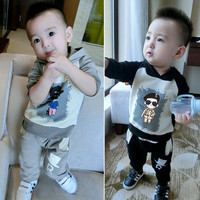 儿童套装男童1-3周岁宝宝秋装婴幼儿纯棉新款韩版长袖潮流卫衣