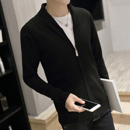 韩版毛衣男秋季开衫薄款修身男士针织衫长袖学生线衣潮流开衫外套
