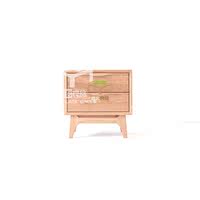 幽玄良品原创北欧日式白橡木实木榫卯木蜡油涂装飞鸟系列床头柜