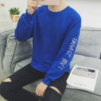 2016新款秋天t恤男长袖韩版潮学生青年个性男土刺绣上衣打底衫T恤