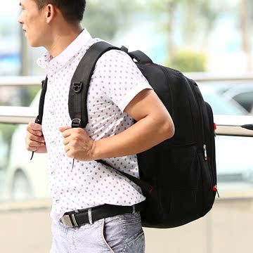 双肩包男商务休闲简约韩版潮达高中学生书包背包男包旅行包电脑包